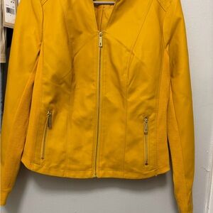 Kenneth Cole Mustard Leather Jacket